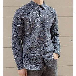 Kiriko Made long sleeve button up shirt Indigo